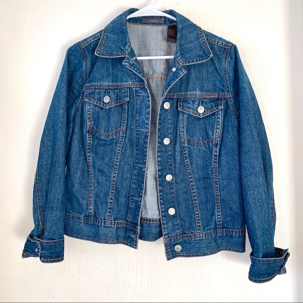 Liz Claiborne Denim Button Up Jacket Size S
